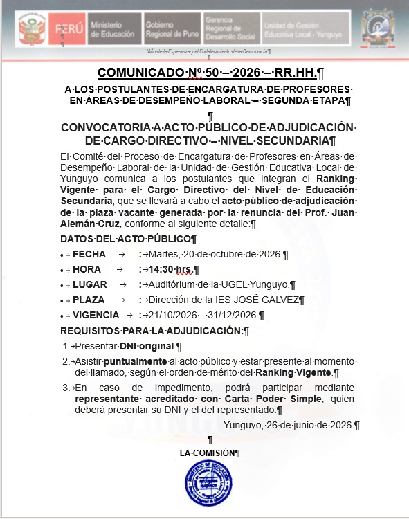 Imagen Comunicado